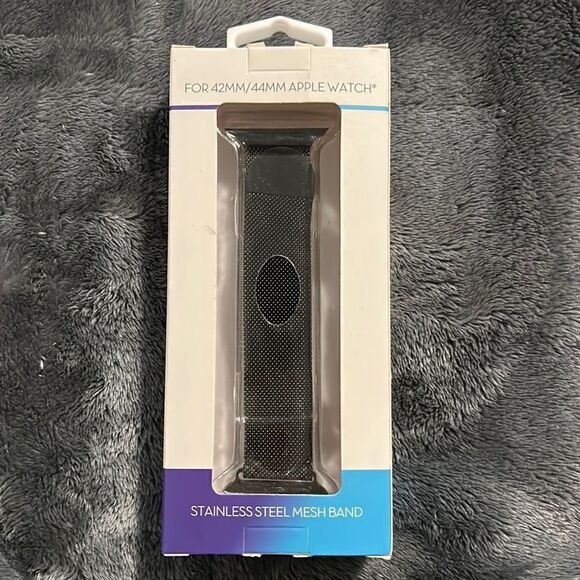 BLACK Apple Watch Stainless Steel Mesh Band 42MM/44MM - Picture 1 of 2